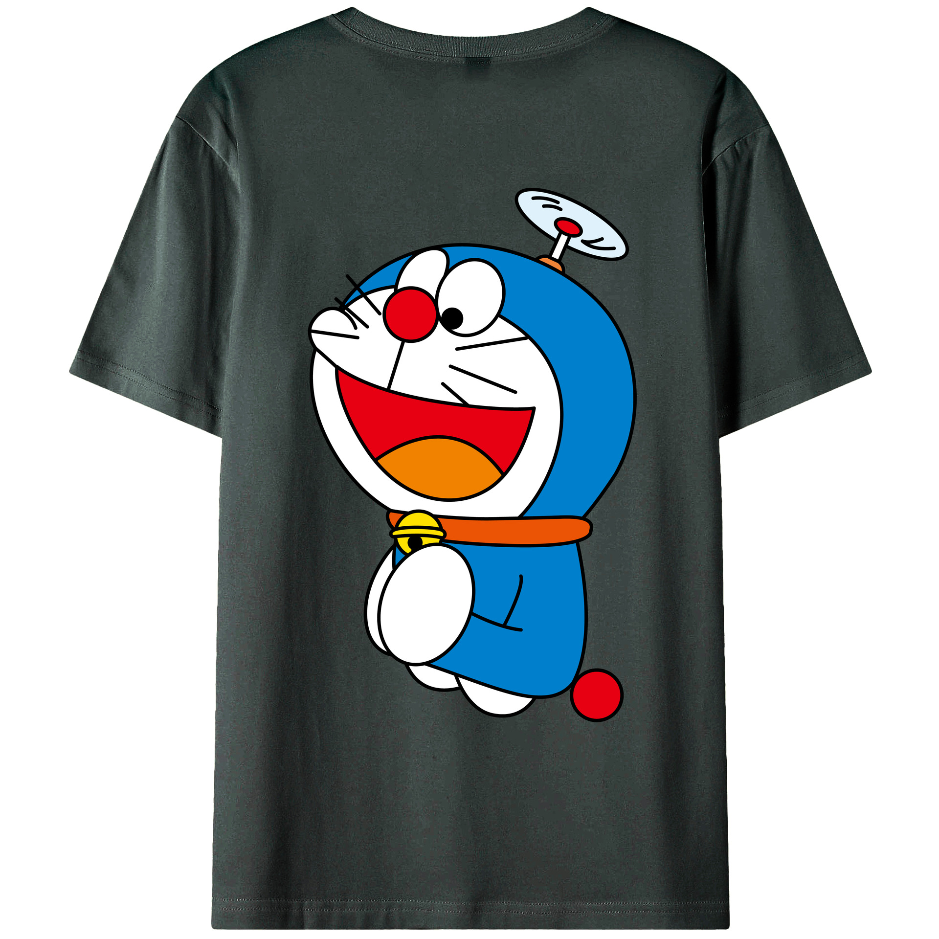 （画像用） ドラえもん Doraemon 綿100％ メンズ半袖Tシャツ（バックプリント） 通気性